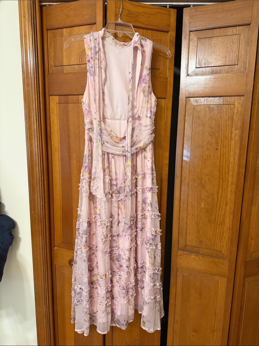 Lulu's Light Pink Floral Ruffle-Tier Maxi Dress - Picture 2 of 2
